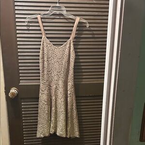 Free People Tan Lace Mini Dress